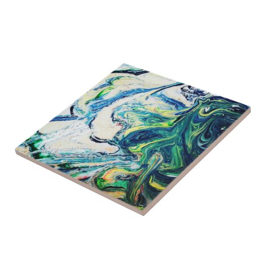 Blau und grüner Marmor Fliese (Seite)