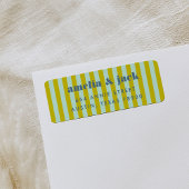 Blau und grüner Streifen Bright Fett Rücksendeadre