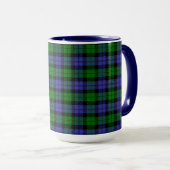 Blau und grüner Tartan Tasse (VorderseiteRechts)