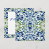 Blau und grünes BOHO Leaf Blumenmuster (Vorne/Hinten)