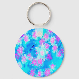 Blau und Heiß rosa Sukkuläres Unterwasser-Sedum Schlüsselanhänger