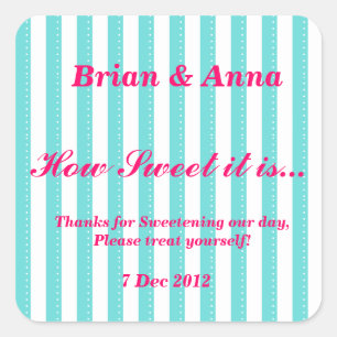 blau und heiß rosa Wie Sweet Aufkleber