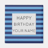 Blau und hellblau gestreift glücklich Geburtstag