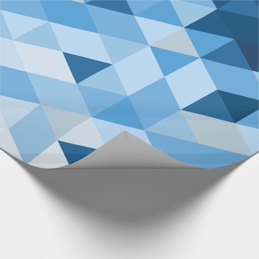 Blau und hellblau - Muster Geschenkpapier (Ecke)