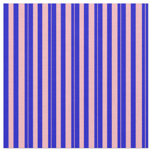 Blau und hellrosa Streifen-/Linenmuster Stoff