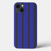 Blau und Holzkohle, fünf Streifen Case-Mate iPhone Hülle (Rückseite)