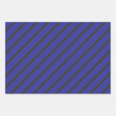 Blau und Holzkohle, fünf Streifen Geschenkpapier Set (Vorderseite 2)