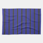 Blau und Holzkohle, fünf Streifen Geschirrtuch (Horizontal)
