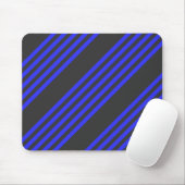 Blau und Holzkohle, fünf Streifen Mousepad (Mit Mouse)
