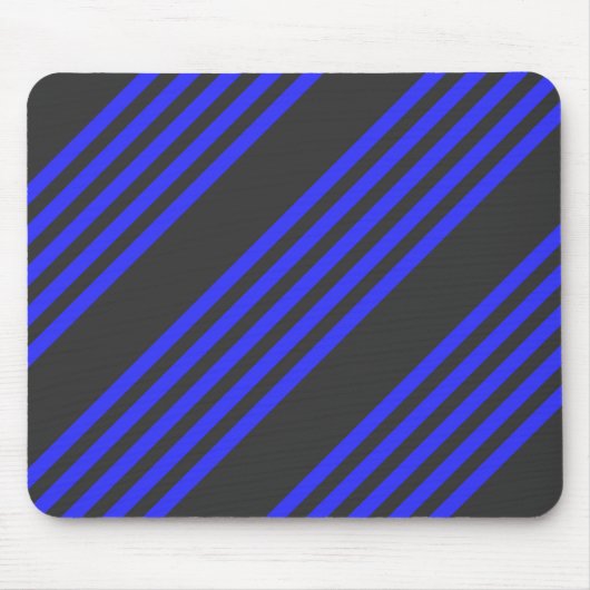 Blau und Holzkohle, fünf Streifen Mousepad (Vorne)