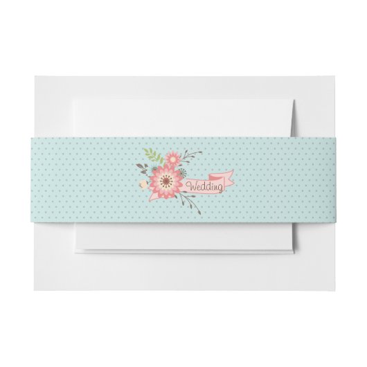 Blau und Korallen Hütte Chic Wedding Bly Band (Vorderseite Beispiel)