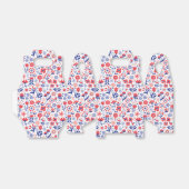 Blau- und Korallenblumenmuster Geschenkschachtel (Ungefaltet)