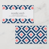 Blau- und Korallenmuster Telefonnummerkarte (Vorne/Hinten)