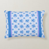Blau und Lavender Star Quilt Muster Dekokissen (Vorderseite)