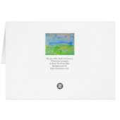 Blau und Leaf Grün Abstrakte Landschaft Wasserfarb (Rückseite Horizontal)