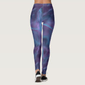 Blau und Lila Abstrakt Leggings (Rückseite)