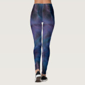 Blau und Lila Abstrakt Leggings (Rückseite)