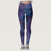 Blau und Lila Abstrakt Leggings (Vorderseite)