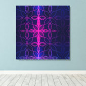 Blau und lila abstrakt leinwanddruck (Insitu (Holzboden))