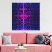 Blau und lila abstrakt leinwanddruck (Insitu (Wohnzimmer))