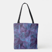 Blau und Lila Abstrakt Tasche (Rückseite)