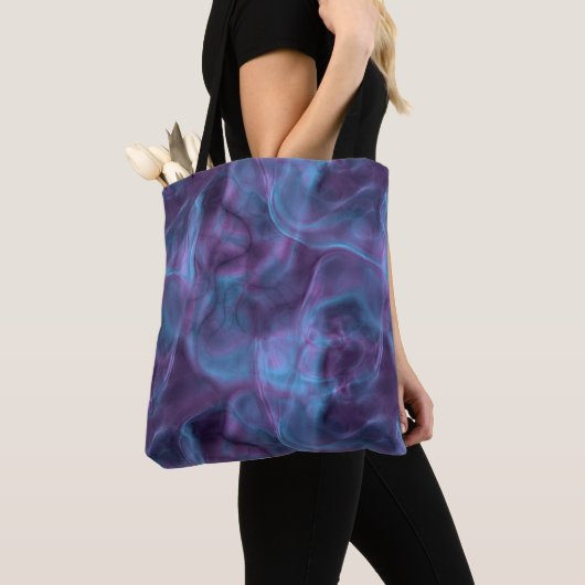 Blau und Lila Abstrakt Tasche (Von Nahem)