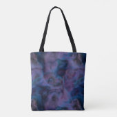 Blau und Lila Abstrakt Tasche (Rückseite)
