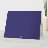 Blau und lila abstrakte Formen verschmelzen in Karte (Rückseite)