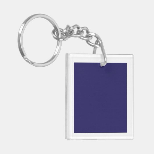 Blau und lila abstrakte Formen verschmelzen in Schlüsselanhänger (Vorderseite links)