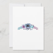 Blau und Lila Aquarellblumen Save The Date (Rückseite)