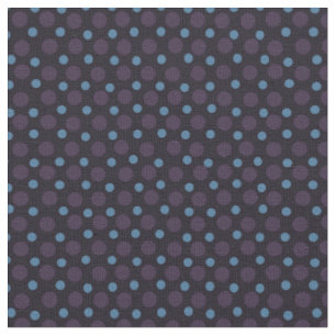 Blau und Lila auf schwarzen Punkten Stoff