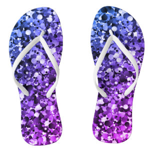 Blau und Lila Blase Badesandalen