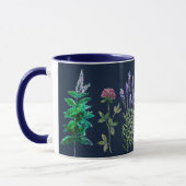 Blau- und Lila-Blumen in Aquarelle Tasse (Links)