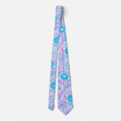 Blau und Lila Blüten Krawatte (Rückseite)