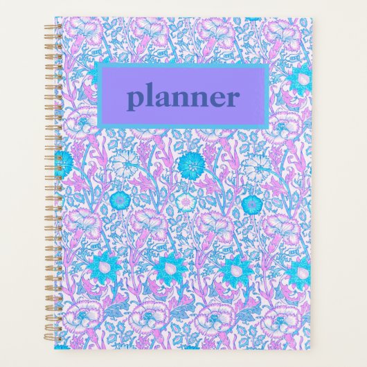 Blau und Lila Blüten Planer (Vorderseite)