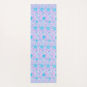 Blau und Lila Blüten Yogamatte (Rückseite)