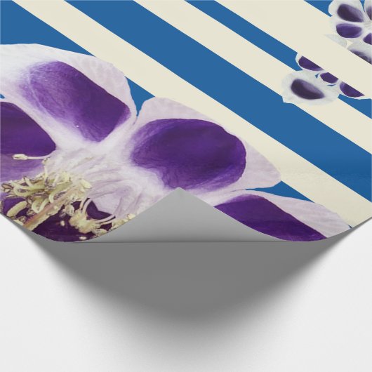 Blau und Lila, elegantes Wrapping Papier Geschenkpapier (Ecke)