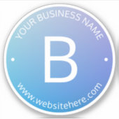 Blau und Lila fading Ombre mit bearbeitbarem Text Aufkleber (Vorderseite)