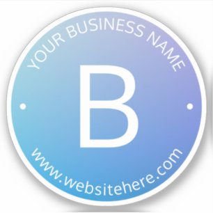 Blau und Lila fading Ombre mit bearbeitbarem Text Aufkleber