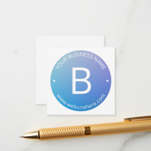 Blau und Lila fading Ombre mit bearbeitbarem Text Begleitkarte