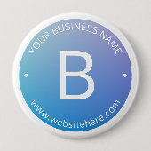 Blau und Lila fading Ombre mit bearbeitbarem Text Button (Vorderseite)