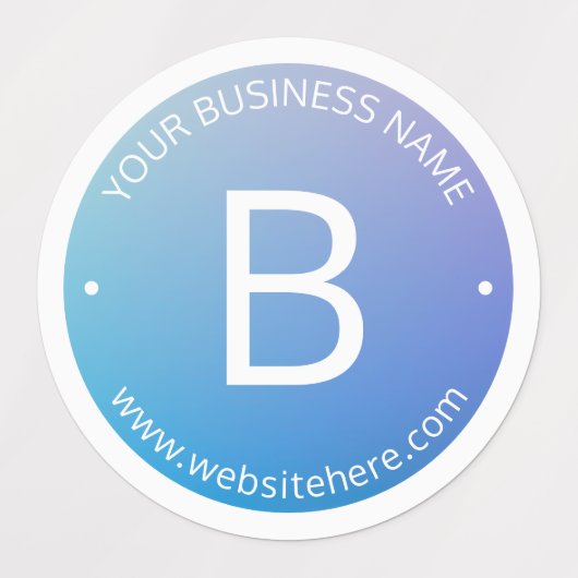 Blau und Lila fading Ombre mit bearbeitbarem Text Etiketten (Design 2)