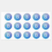 Blau und Lila fading Ombre mit bearbeitbarem Text Etiketten (Blatt)