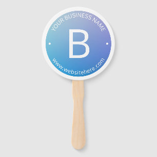 Blau und Lila fading Ombre mit bearbeitbarem Text Fächer