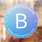 Blau und Lila fading Ombre mit bearbeitbarem Text Fensteraufkleber (Blatt 2)