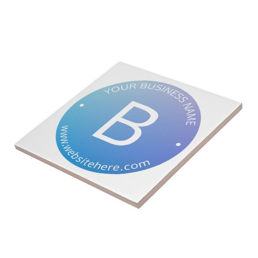 Blau und Lila fading Ombre mit bearbeitbarem Text Fliese (Seite)