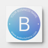 Blau und Lila fading Ombre mit bearbeitbarem Text Fotoplatte (Vorderseite)