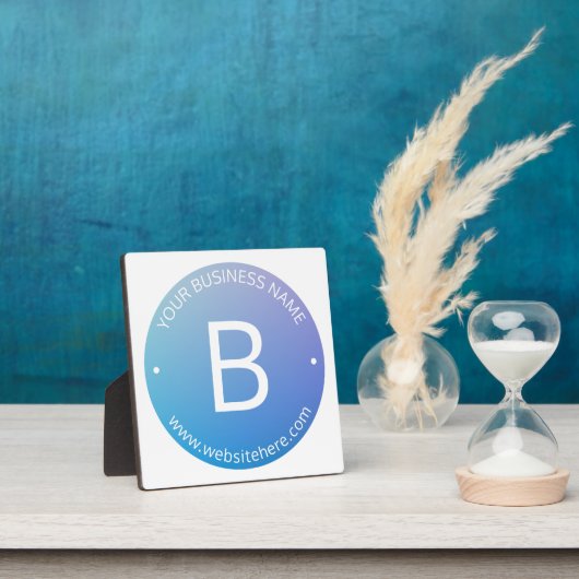 Blau und Lila fading Ombre mit bearbeitbarem Text Fotoplatte (InSitu)