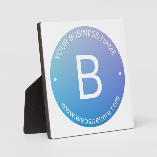 Blau und Lila fading Ombre mit bearbeitbarem Text Fotoplatte (Vorderseite)