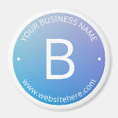 Blau und Lila fading Ombre mit bearbeitbarem Text Magnet (Vorne)